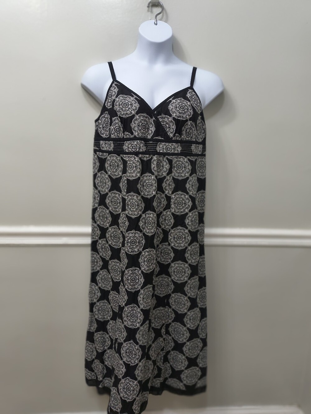 Style & Co.Midi/Maxi Cotton Dress Black 16P Casual Summer Peppy Vacation Resort